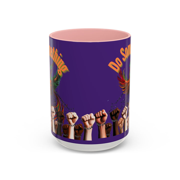 "Do Something" Phoenix & Fists Empowerment Coffee Mug –