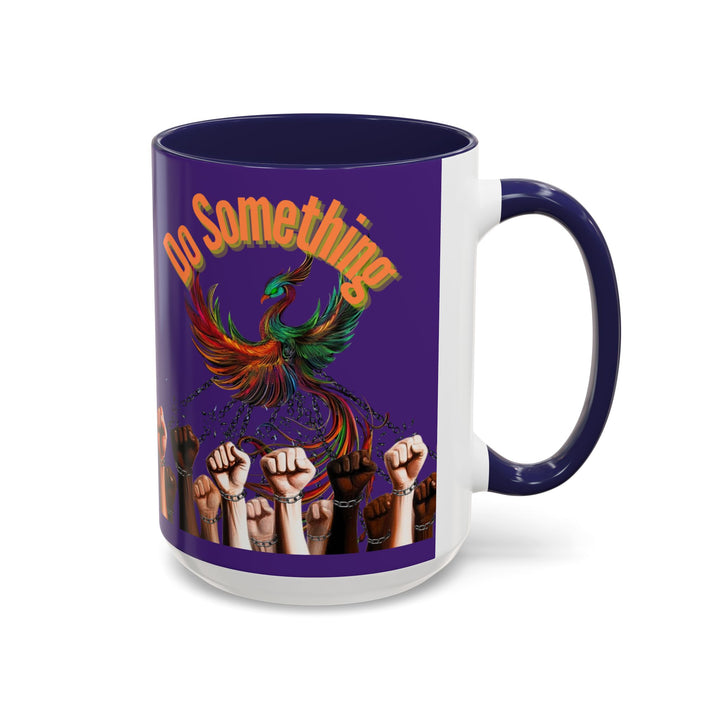 "Do Something" Phoenix & Fists Empowerment Coffee Mug –