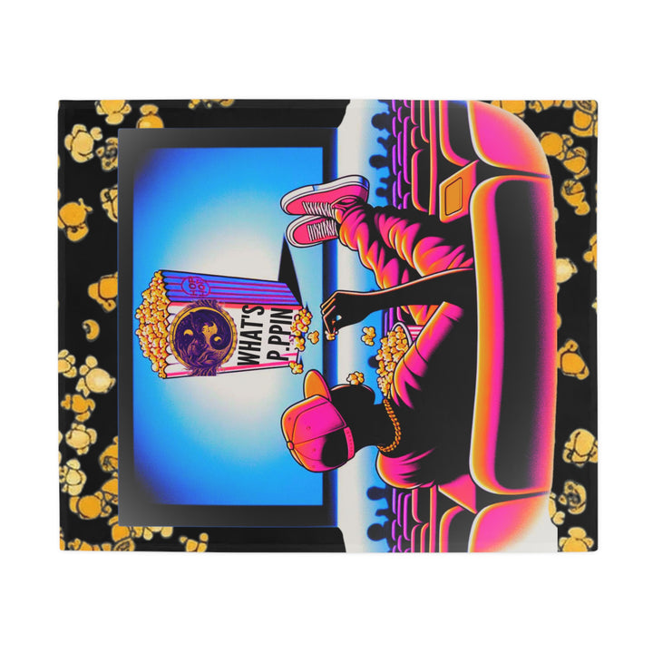 What's Poppin' collection Plush Fleece Blanket