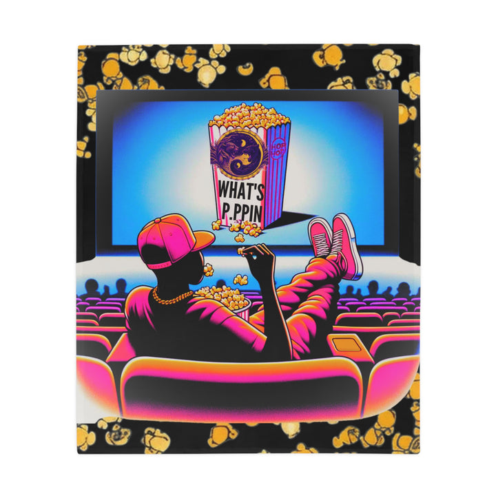 What's Poppin' collection Plush Fleece Blanket