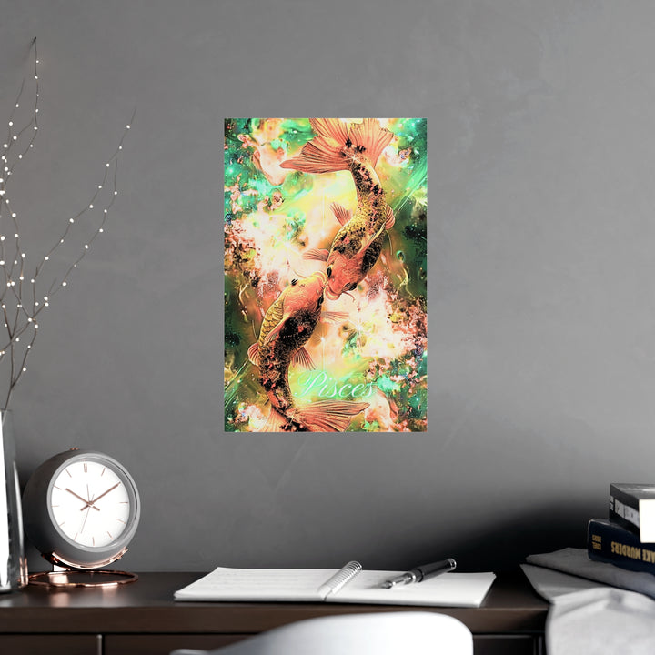 Pisces Zodiac Matte Poster