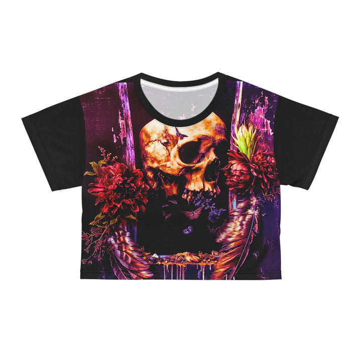 Framed Skull Crop Tee (AOP)