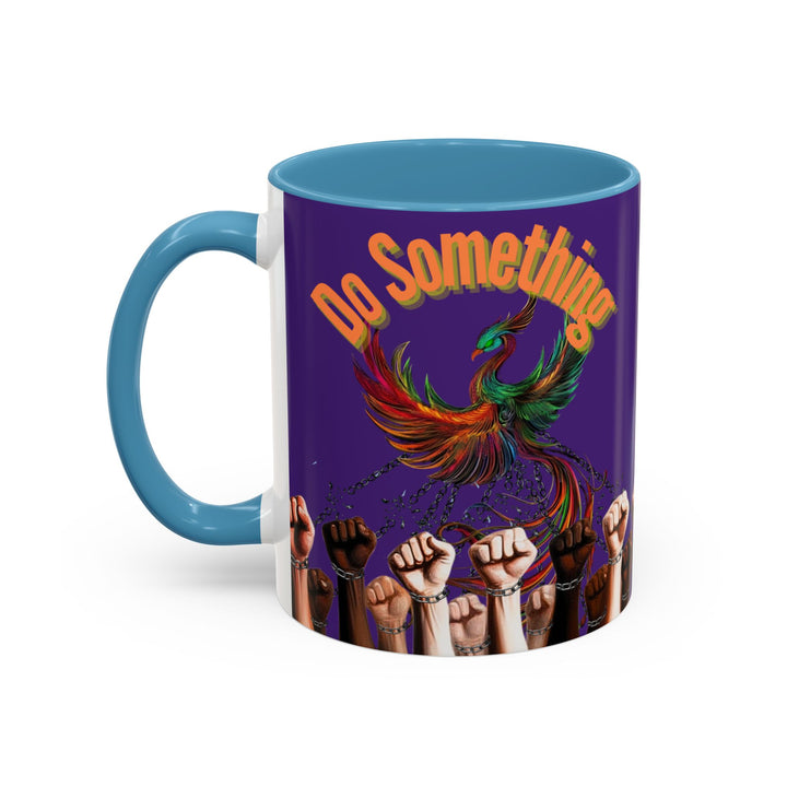 "Do Something" Phoenix & Fists Empowerment Coffee Mug –