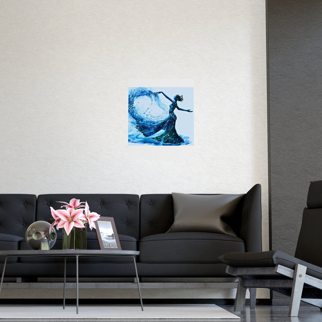 Aquarius Zodiac Matte Poster
