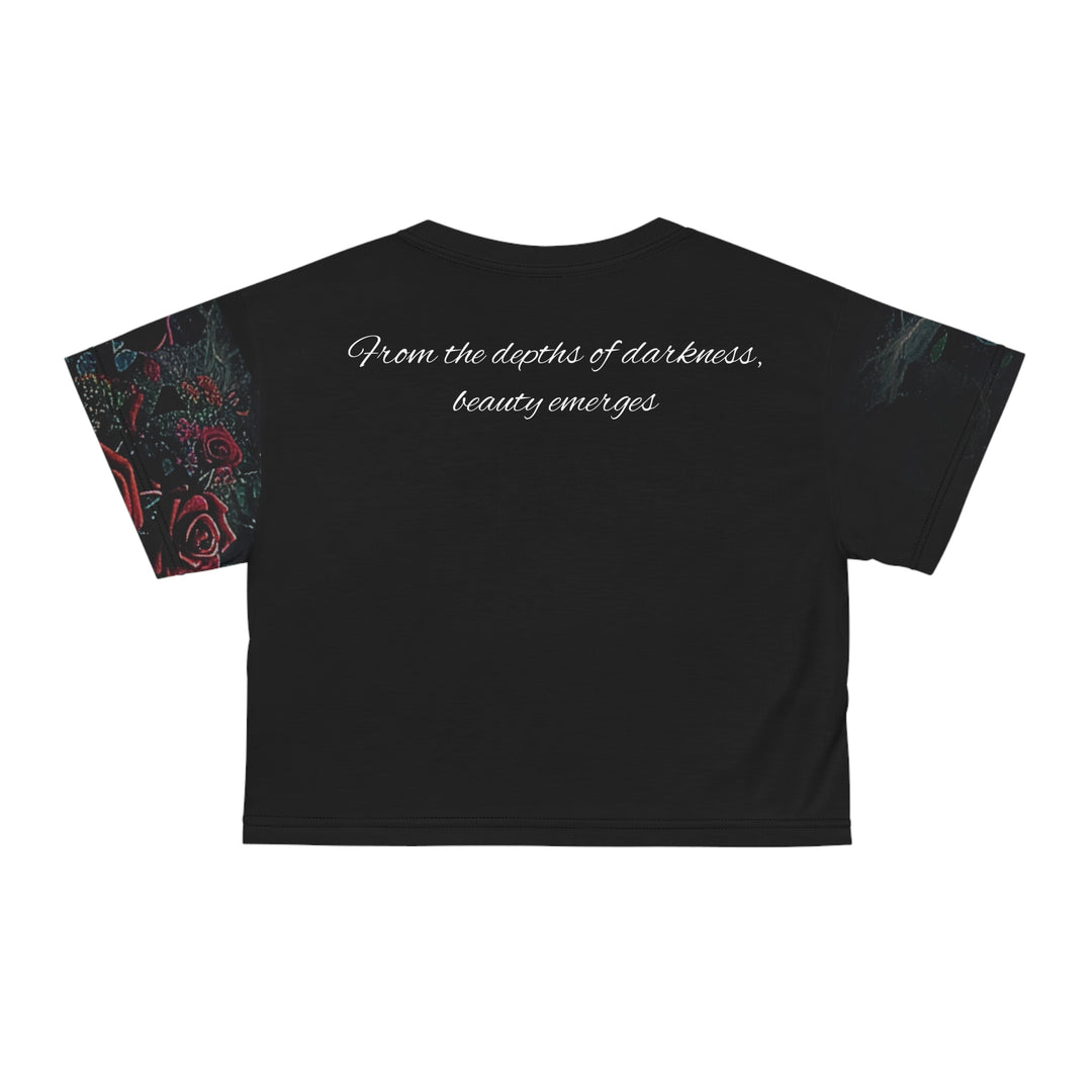 Beauty Emerges Crop Tee (Black)
