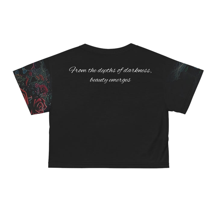 Beauty Emerges Crop Tee (Black)