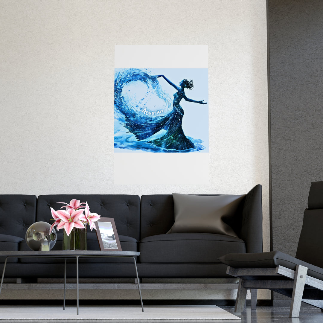 Aquarius Zodiac Matte Poster