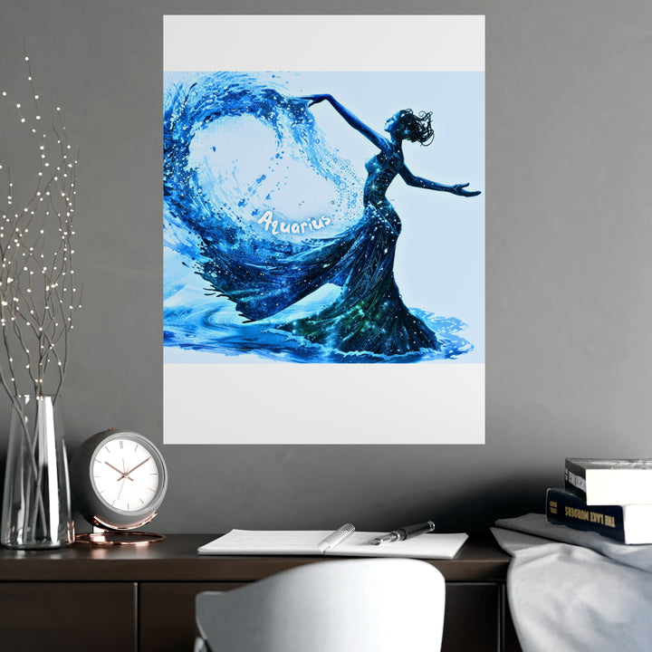 Aquarius Zodiac Matte Poster