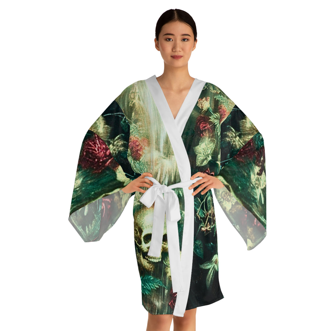 Ethereal Skeleton Long Sleeve Kimono Robe