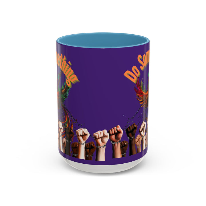 "Do Something" Phoenix & Fists Empowerment Coffee Mug –