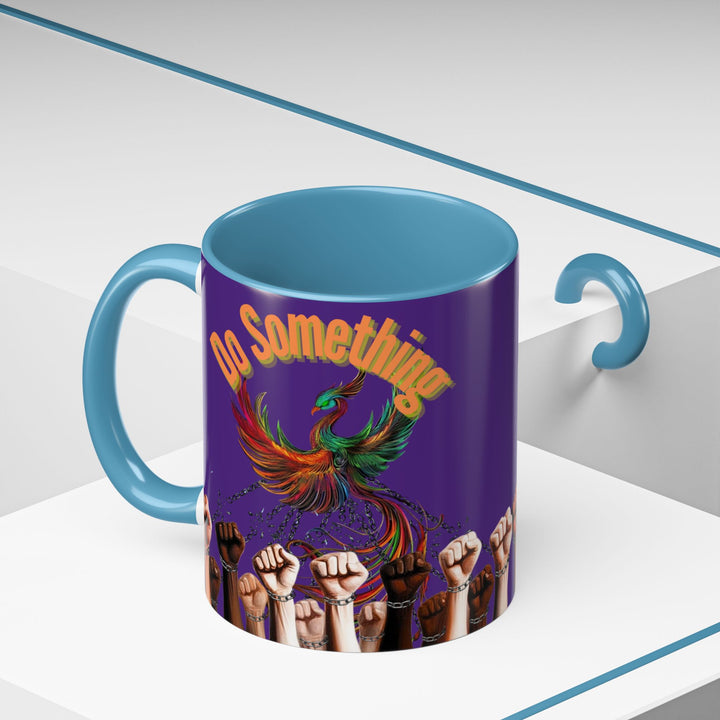"Do Something" Phoenix & Fists Empowerment Coffee Mug –