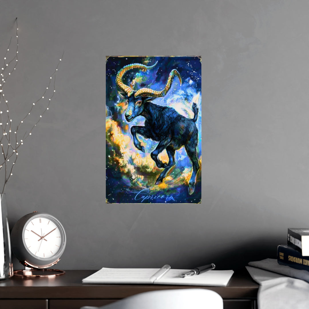 Capricorn Zodiac Matte Poster