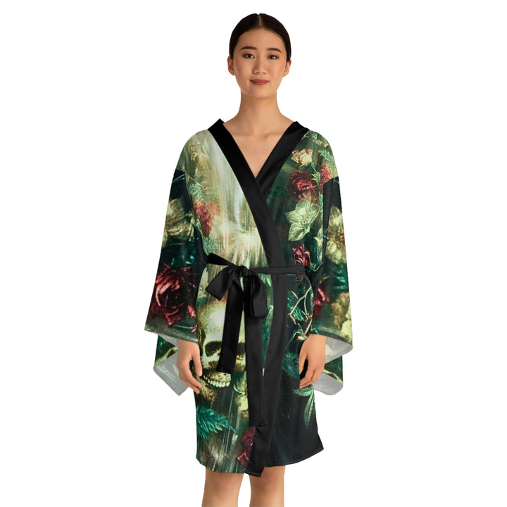 Ethereal Skeleton Long Sleeve Kimono Robe