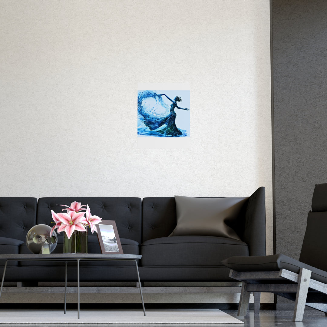 Aquarius Zodiac Matte Poster