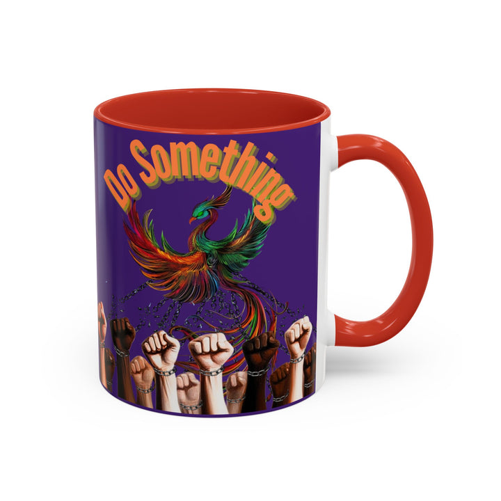 "Do Something" Phoenix & Fists Empowerment Coffee Mug –