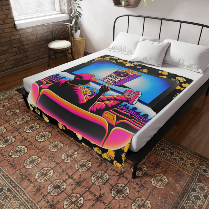 What's Poppin' collection Plush Fleece Blanket