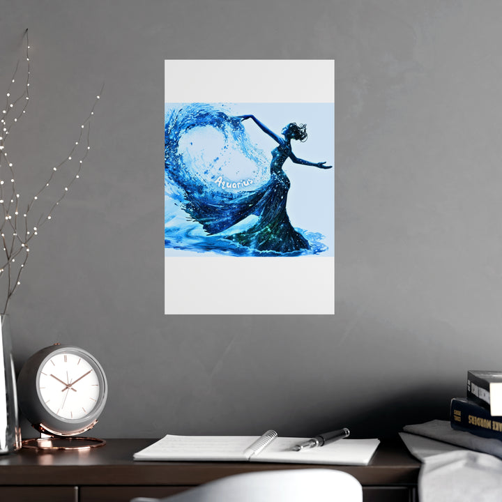 Aquarius Zodiac Matte Poster