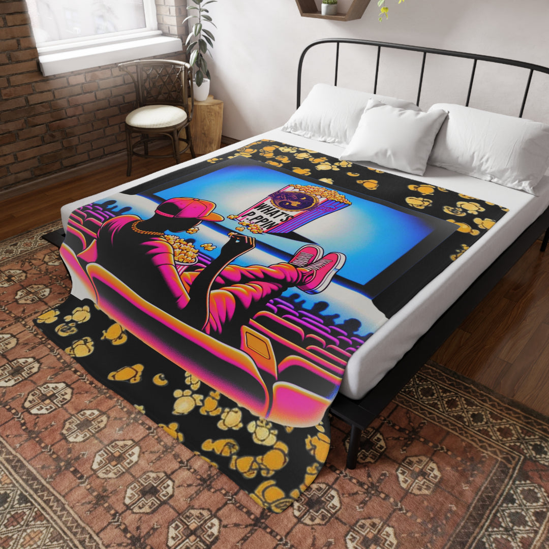What's Poppin' collection Plush Fleece Blanket