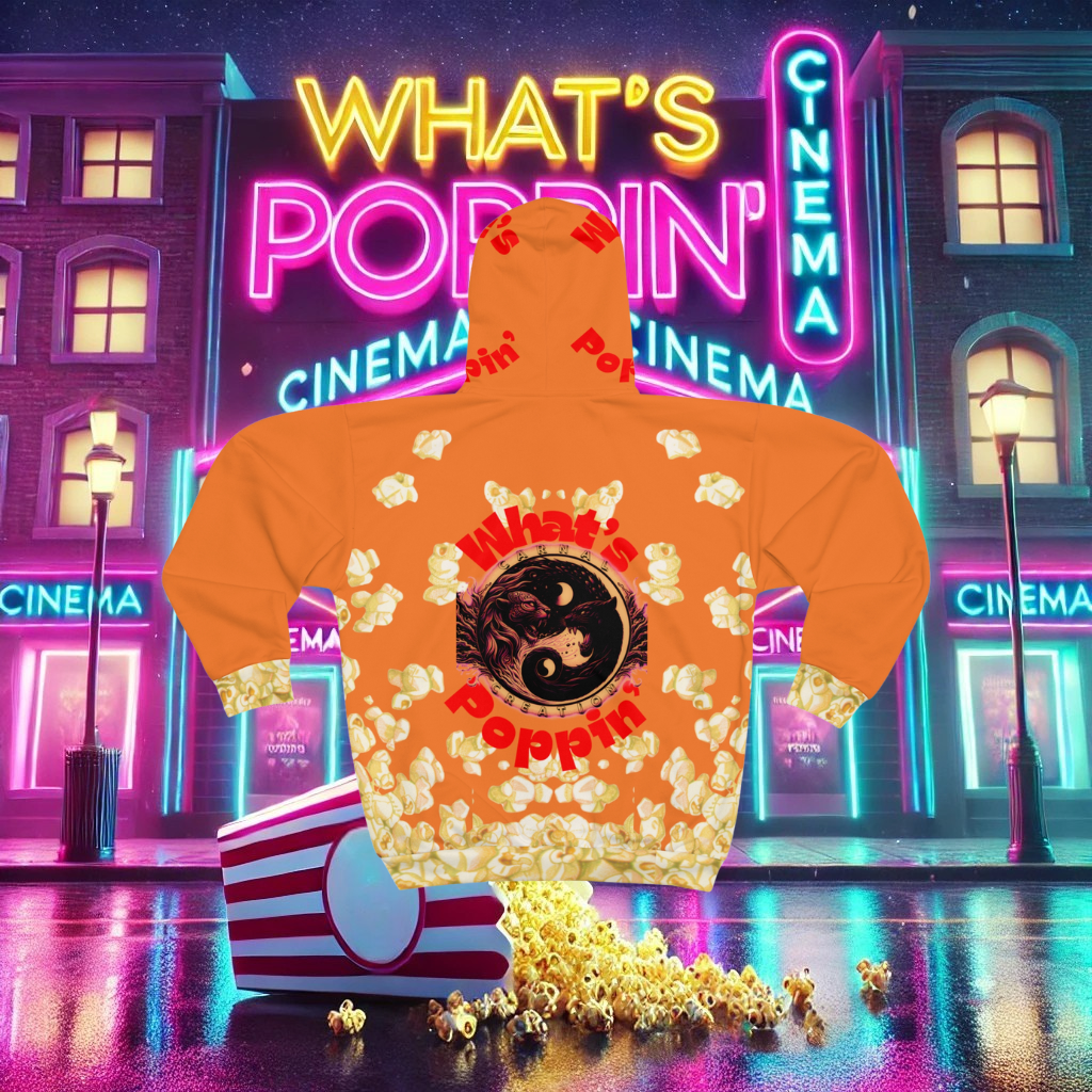 What's Poppin' Unisex Zip Hoodie V.3 (Light Orange)