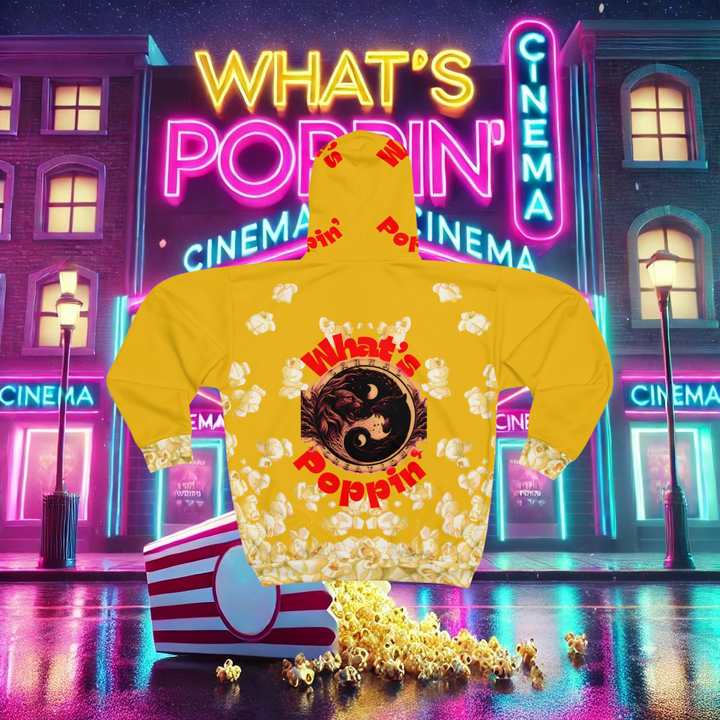 What's Poppin' Unisex Zip Hoodie V.3 (Yellow)