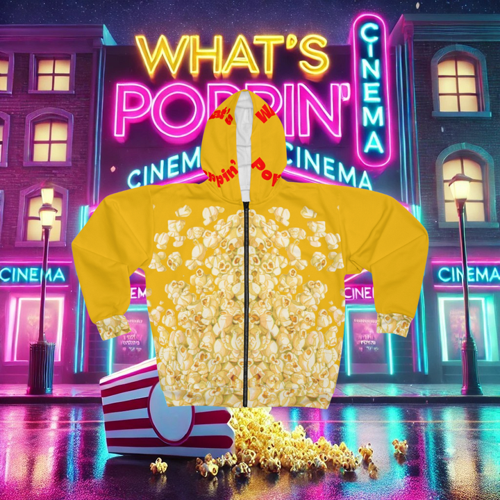 What's Poppin' Unisex Zip Hoodie V.3 (Yellow)