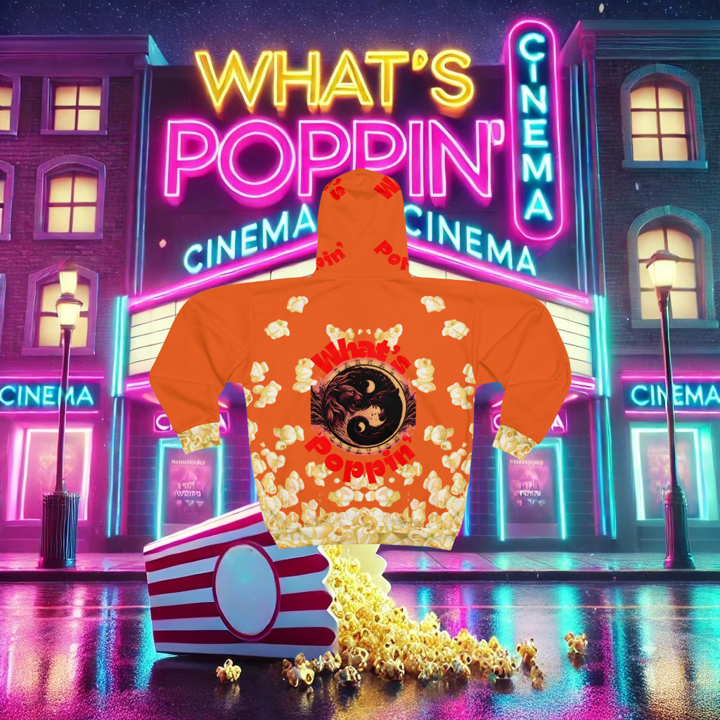 What's Poppin Unisex Zip Hoodie V.3 (Orange)