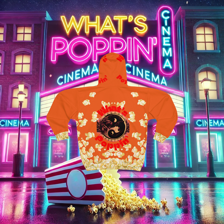 What's Poppin Unisex Zip Hoodie V.3 (Orange)