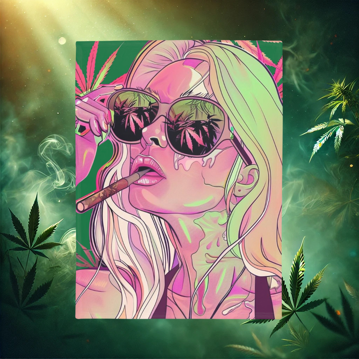 Stoner Girl Plush Fleece Blanket