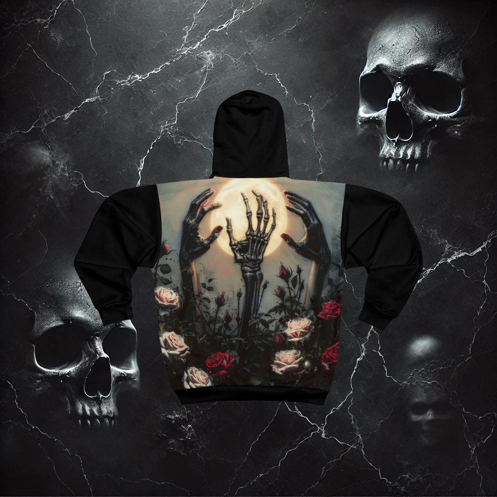Mortality Embraced Wings of Fate Unisex Zip Hoodie