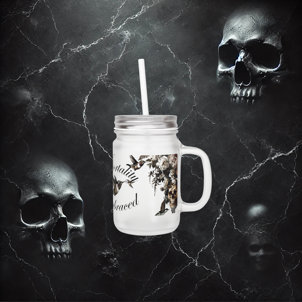 Mortality Embraced Eternal Serenade Mason Jar