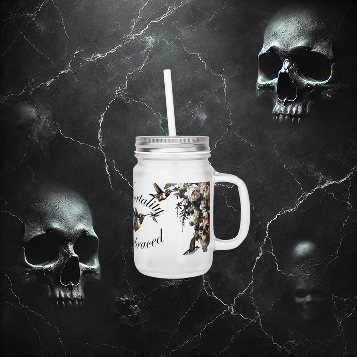 Mortality Embraced Eternal Serenade Mason Jar