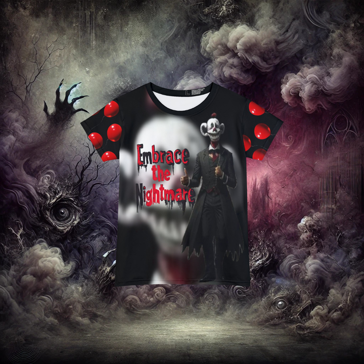 Embrace the Nightmare Chaotic Clowns Women's Short Sleeve Shirt