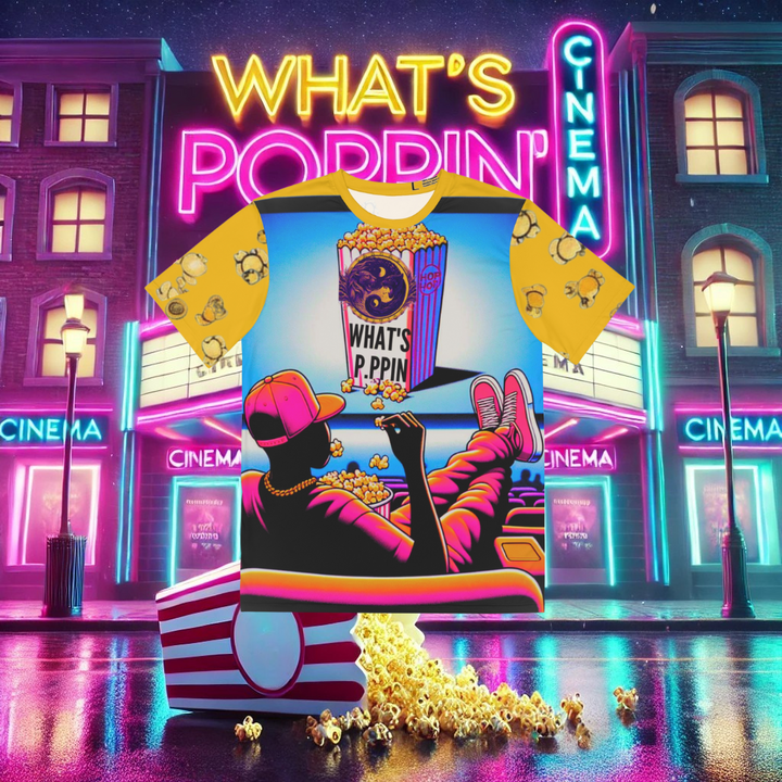 What's Poppin' Men's Polyester Tee V.1 (Yellow)