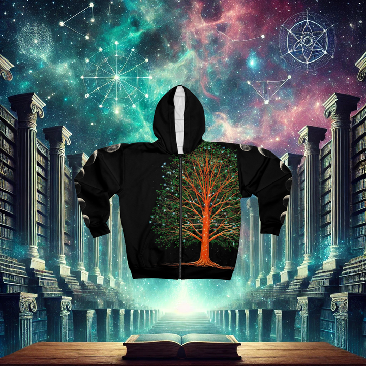 Self Education Unisex Zip Hoodie V.1 (Black)