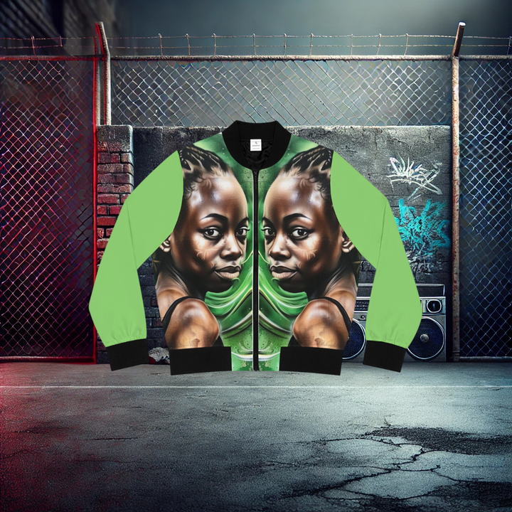 City Pulse Emerald Reflection Women's Bomber Jacket