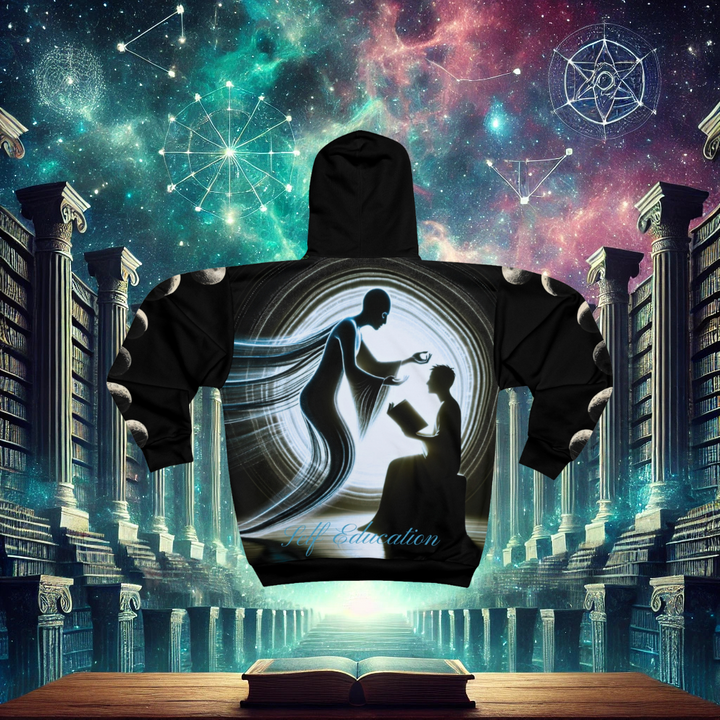 Self Education Unisex Zip Hoodie V.1 (Black)