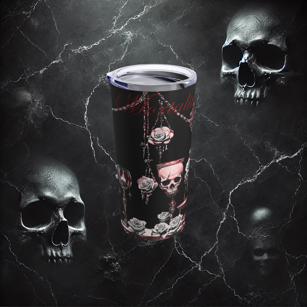 Mortality Embraced Macabre Grace Tumbler 20oz (Black)
