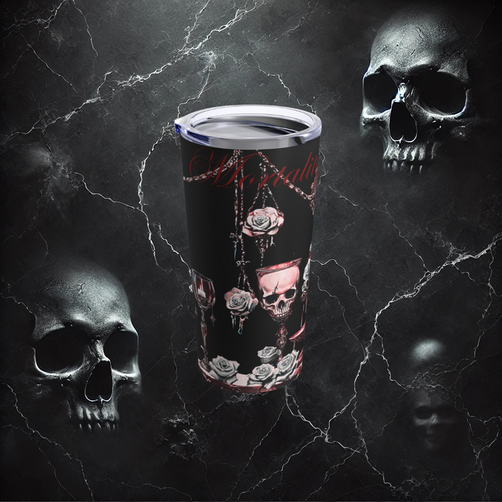 Mortality Embraced Macabre Grace Tumbler 20oz (Black)