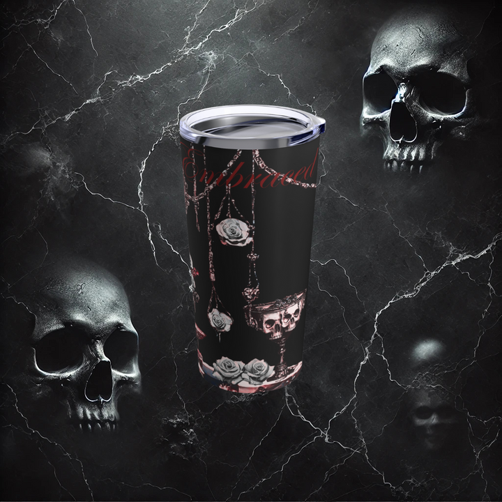 Mortality Embraced Macabre Grace Tumbler 20oz (Black)