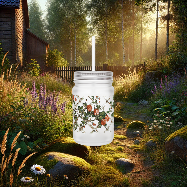 Cozy Cottage Rose Mason Jar