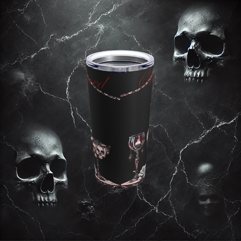 Mortality Embraced Macabre Grace Tumbler 20oz (Black)