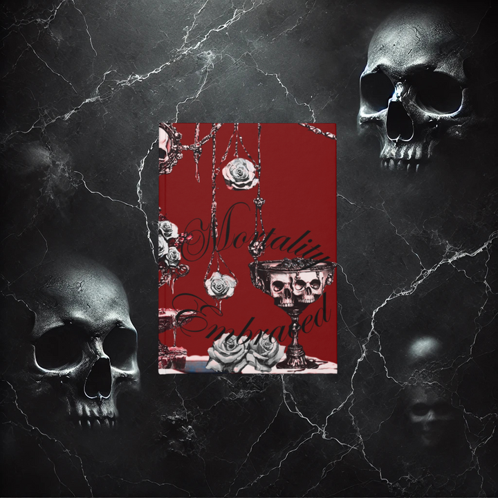 Mortality Embraced Macabre Grace Hardcover Journal (Red)