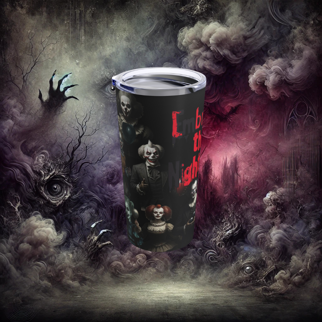 Embrace the Nightmare Chaotic Clowns Tumbler