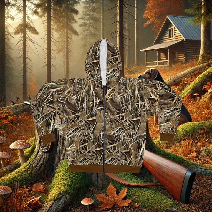 Hunters Haven Brush Camo Wild Boar Unisex Zip Hoodie