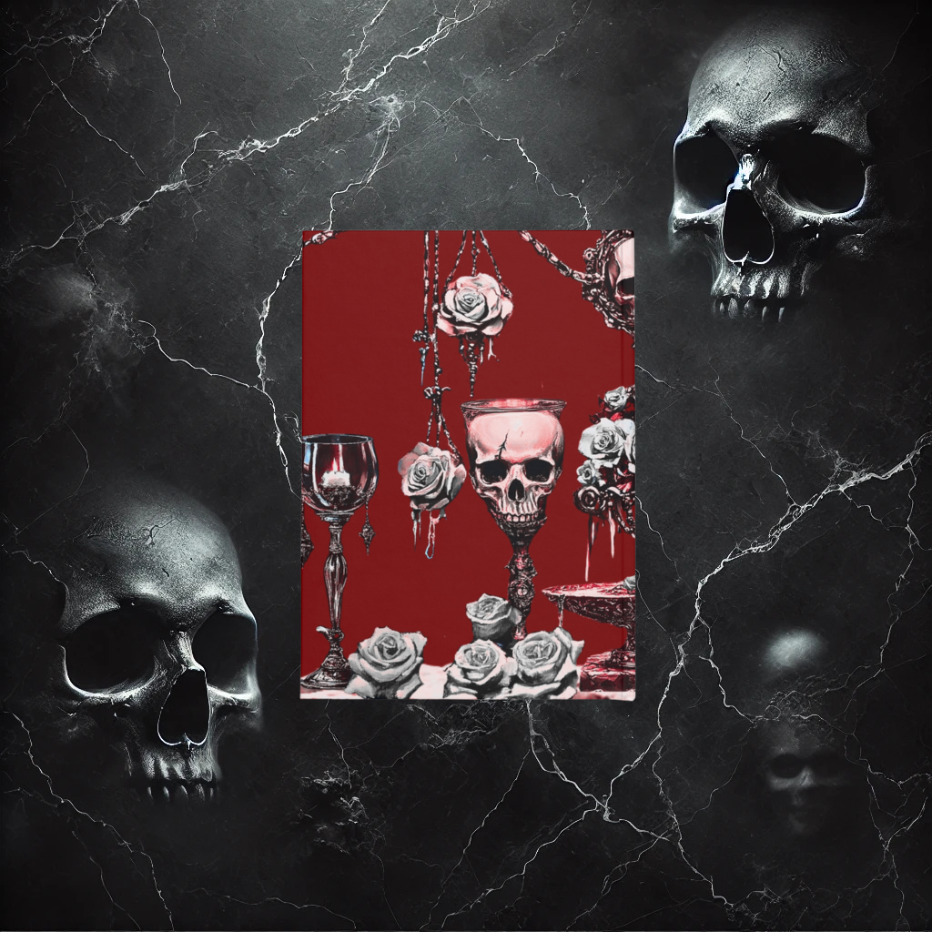 Mortality Embraced Macabre Grace Hardcover Journal (Red)