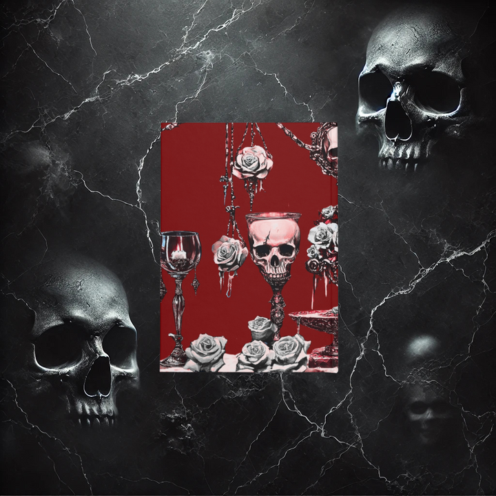 Mortality Embraced Macabre Grace Hardcover Journal (Red)