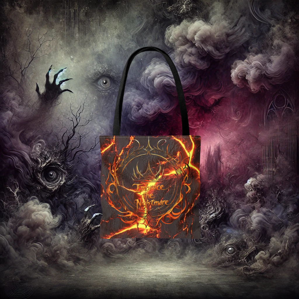 Tote Bag (AOP) Fire Queen-Embrace the Nightmare