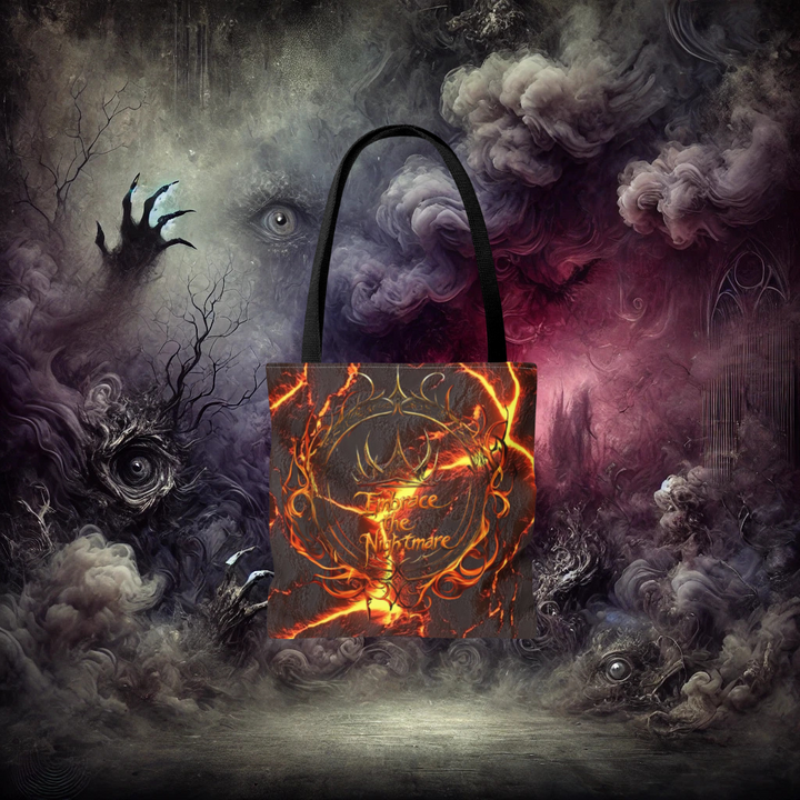Tote Bag (AOP) Fire Queen-Embrace the Nightmare