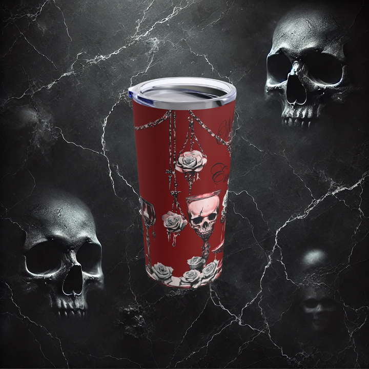 Mortality Embraced Macabre Grace Tumbler 20oz (Red)