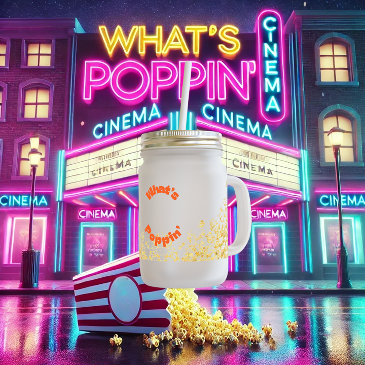 What's Poppin' Popcorn Mason Jar